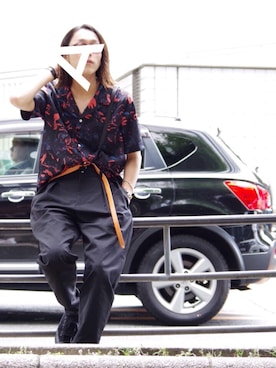 「lot holon（ロットホロン）のアイテム（スラックス）」を使った、アライ@youtubeさん（メンズ・176cm）の夏コーディネート