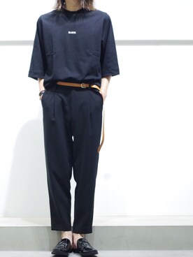 「Lui's（ルイス）のナローベルト（ベルト）」を使った、アライ@youtubeさん（メンズ・176cm）の夏コーディネート