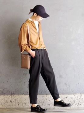 「Lui's（ルイス）のナローベルト（ベルト）」を使った、アライ@youtubeさん（メンズ・176cm）の夏コーディネート