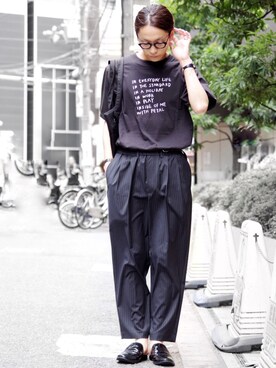 「Lui's（ルイス）のナローベルト（ベルト）」を使った、アライ@youtubeさん（メンズ・176cm）の夏コーディネート