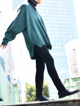 「Lui's（ルイス）のアイテム（スリッポン）」を使った、アライ@youtubeさん（メンズ・176cm）の秋コーディネート