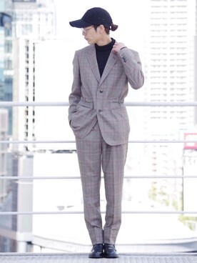 「JOHN MASON SMITH（ジョンメイソンスミス）のアイテム（パンツ）」を使った、アライ@youtubeさん（メンズ・176cm）の秋コーディネート