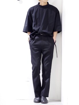 「Lui's（ルイス）のナローベルト（ベルト）」を使った、アライ@youtubeさん（メンズ・176cm）の春コーディネート