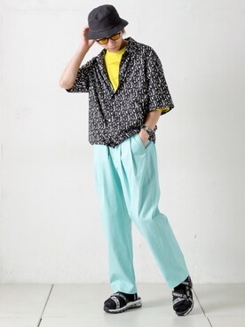 「1sin（イッシン）のアイテム」を使った、アライ@youtubeさん（メンズ・176cm）の春コーディネート