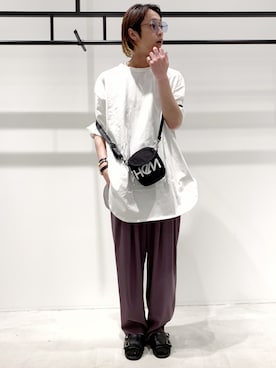 「HeM（ヘム）のアイテム」を使った、アライ@youtubeさん（メンズ・176cm）の春コーディネート