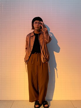 「lot holon（ロットホロン）のアイテム（ブルゾン）」を使った、アライ@youtubeさん（メンズ・176cm）の夏コーディネート