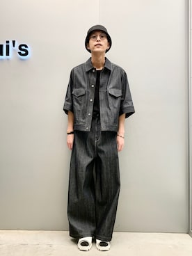 「Lui's（ルイス）のアイテム（ブルゾン）」を使った、アライ@youtubeさん（メンズ・176cm）の春コーディネート