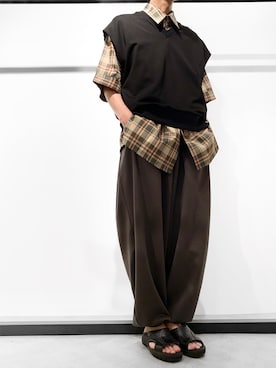 「乱痴気（ランチキ）のアイテム（パンツ）」を使った、アライ@youtubeさん（メンズ・176cm）の春コーディネート