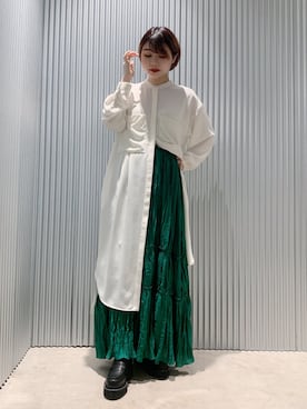 「Lui's（ルイス）のアイテム（ワンピース/ドレス）」を使った、yurikonakataniさん（レディース・157cm）の春コーディネート