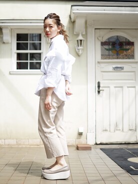 「JIL SANDER NAVY（ジルサンダーネイビー）のアイテム」を使った、s/a/w/aさん（レディース・159cm）の春コーディネート