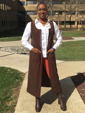 「orange」｜Lisa Yorkさん（レディース・175cm）の秋コーディネート