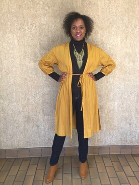 「chic」｜「アイテム（その他アウター）」を使った、Lisa Yorkさん（レディース・175cm）の秋コーディネート