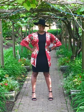 「kimono」｜「アイテム（サンダル）」を使った、Lisa Yorkさん（レディース・175cm）の夏コーディネート