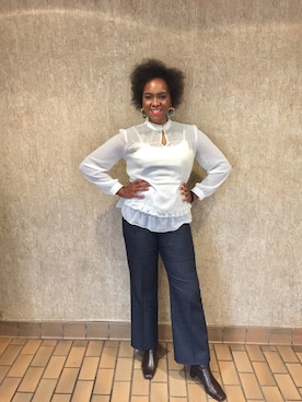 「Mossimo（モッシモ）のアイテム」を使った、Lisa Yorkさん（レディース・175cm）の秋コーディネート