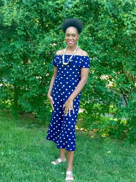 「RAINBOW SHOPのアイテム」を使った、Lisa Yorkさん（レディース・175cm）の夏コーディネート