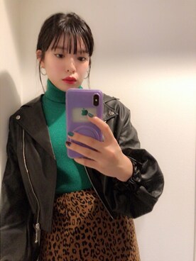 「ラメニット」｜「アイテム（PC・スマホグッズ/家電）」を使った、reina_nishizumiさん（レディース・164cm）の秋コーディネート