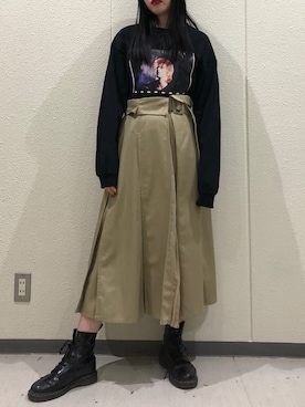 「ミディスカート」｜reina_nishizumiさん（レディース・164cm）の冬コーディネート
