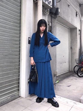 「jouetie（ジュエティ）のバックプリーツシャツジャケット（テーラードジャケット）」を使った、reina_nishizumiさん（レディース・164cm）の秋コーディネート