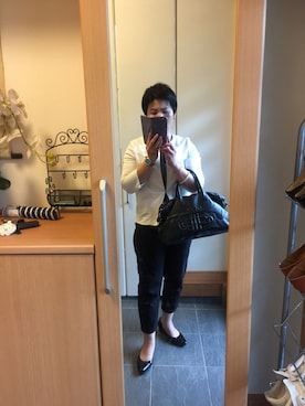 「RU（アールユー）のアイテム（パンツ）」を使った、みなんさん（レディース・152cm）の夏コーディネート