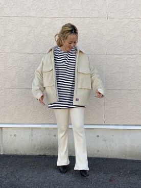 「INHERIT（インヘリット）のアイテム」を使った、maosuuさん（レディース・160cm）の秋コーディネート