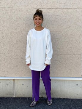「INHERIT（インヘリット）のアイテム」を使った、maosuuさん（レディース・160cm）の秋コーディネート