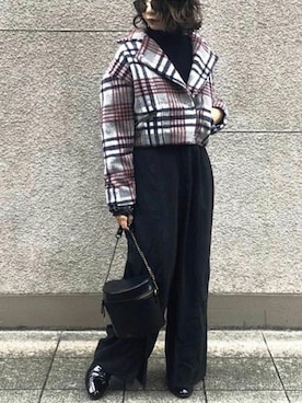 「&g'aime（アンジェム）のアイテム（ジャケット/アウター）」を使った、yui(&g'aime)さん（レディース・157cm）の冬コーディネート