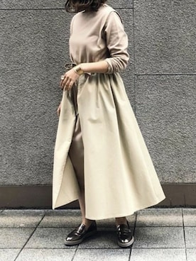「ペールトーン」｜「アイテム（ワンピース/ドレス）」を使った、yui(&g'aime)さん（レディース・157cm）の冬コーディネート