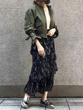 「&g'aime（アンジェム）のアイテム（ジャケット/アウター）」を使った、yui(&g'aime)さん（レディース・157cm）の春コーディネート