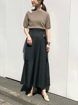 「アシメニット」｜yui(&g'aime)さん（レディース・160cm）の春コーディネート