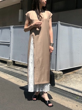 「&g'aime（アンジェム）のアイテム（スカート）」を使った、yui(&g'aime)さん（レディース・166cm）の夏コーディネート