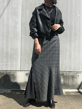 「&g'aime（アンジェム）のアイテム（ジャケット/アウター）」を使った、yui(&g'aime)さん（レディース・157cm）の秋コーディネート