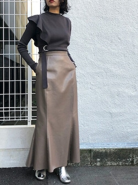 yui(&g'aime)さん（レディース・157cm）の冬コーディネート