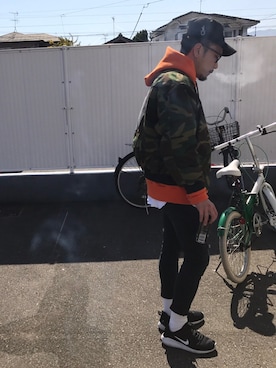 「FULLBK」｜「アイテム（ジャケット/アウター）」を使った、やまさん（メンズ・174cm）の冬コーディネート