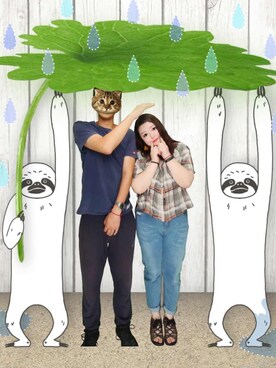 「PULL&BEAR（プルアンドベア）のアイテム（チノパンツ）」を使った、绘酱さん（レディース・175cm）の秋コーディネート