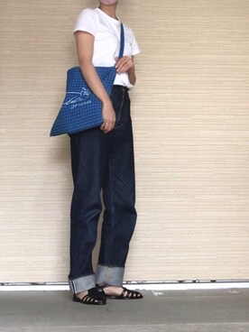 「Steven Alan（スティーブンアラン）のアイテム（シューズ）」を使った、m i aさん（レディース・167cm）の夏コーディネート