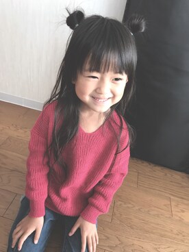 「LACEEQ（ラシーク）のアイテム」を使った、yuuuukaさん（キッズ・110cm）の春コーディネート