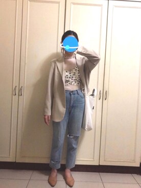 「スリッパ」｜「アイテム（スリッポン）」を使った、berrさん（レディース・160cm）の夏コーディネート