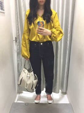「バルーンスリーブ」｜e.m.iさん（レディース・164cm）の春コーディネート