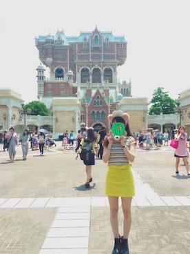 「キュロット」｜「アイテム（アナログ腕時計）」を使った、ぽてとチャンさん（レディース・162cm）の夏コーディネート