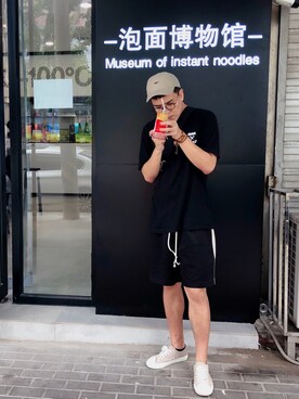 「Daniel Patrick（ダニエルパトリック）のアイテム（パンツ）」を使った、鸡儿大是我的错さん（メンズ・182cm）の夏コーディネート
