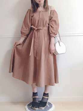 「夢展望（ユメテンボウ）のアイテム（ワンピース/ドレス）」を使った、hitomiさん（レディース・158cm）の夏コーディネート