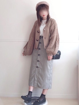 「袖ボリューム」｜「アイテム（レッグウェア）」を使った、hitomiさん（レディース・158cm）の秋コーディネート