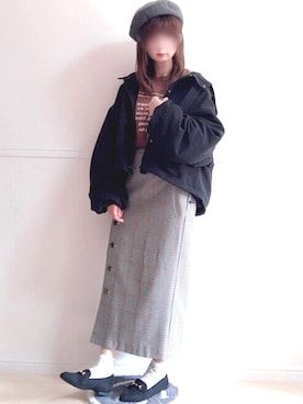 「pairpair」｜「アイテム（帽子）」を使った、hitomiさん（レディース・158cm）の秋コーディネート