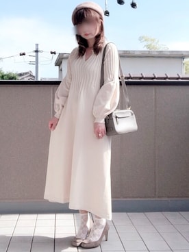 「La-gemme」｜「アイテム（ハンチング/ベレー帽）」を使った、hitomiさん（レディース・158cm）の秋コーディネート