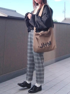 「pairpair」｜「アイテム（ブルゾン）」を使った、hitomiさん（レディース・158cm）の秋コーディネート