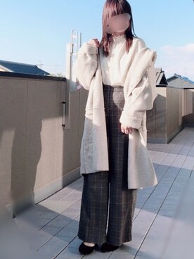 「SUGAR BISKET（シュガービスケット）のアイテム（その他アウター）」を使った、hitomiさん（レディース・158cm）の冬コーディネート