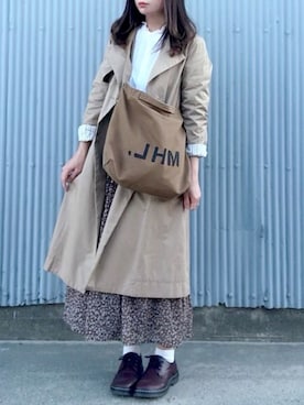 「フリルネック」｜「アイテム（ジャケット/アウター）」を使った、hitomiさん（レディース・158cm）の冬コーディネート