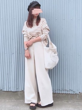 「フレンチカジュアル」｜「アイテム（キャスケット）」を使った、hitomiさん（レディース・158cm）の春コーディネート