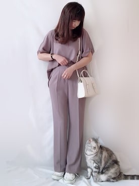 「ミニショルダー」｜「アイテム（セットアップ）」を使った、hitomiさん（レディース・158cm）の夏コーディネート