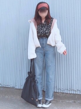 「袖ボリューム」｜「アイテム（ブルゾン）」を使った、hitomiさん（レディース・158cm）の秋コーディネート